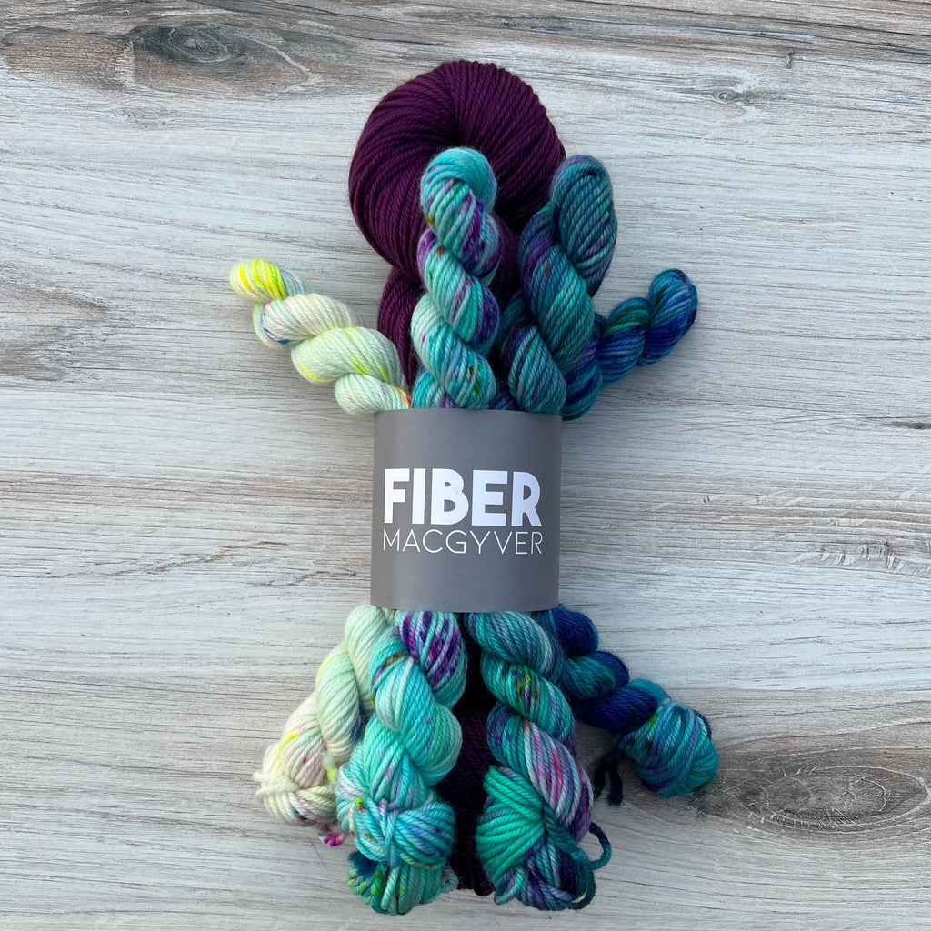 OOAK (one of a kind) Hand-dyed Yarn Fiber-Macgyver