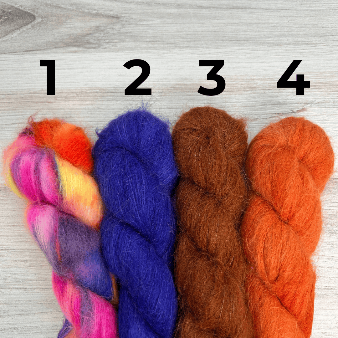 OOAK Suri Silk Hand-dyed Yarn Fiber-Macgyver