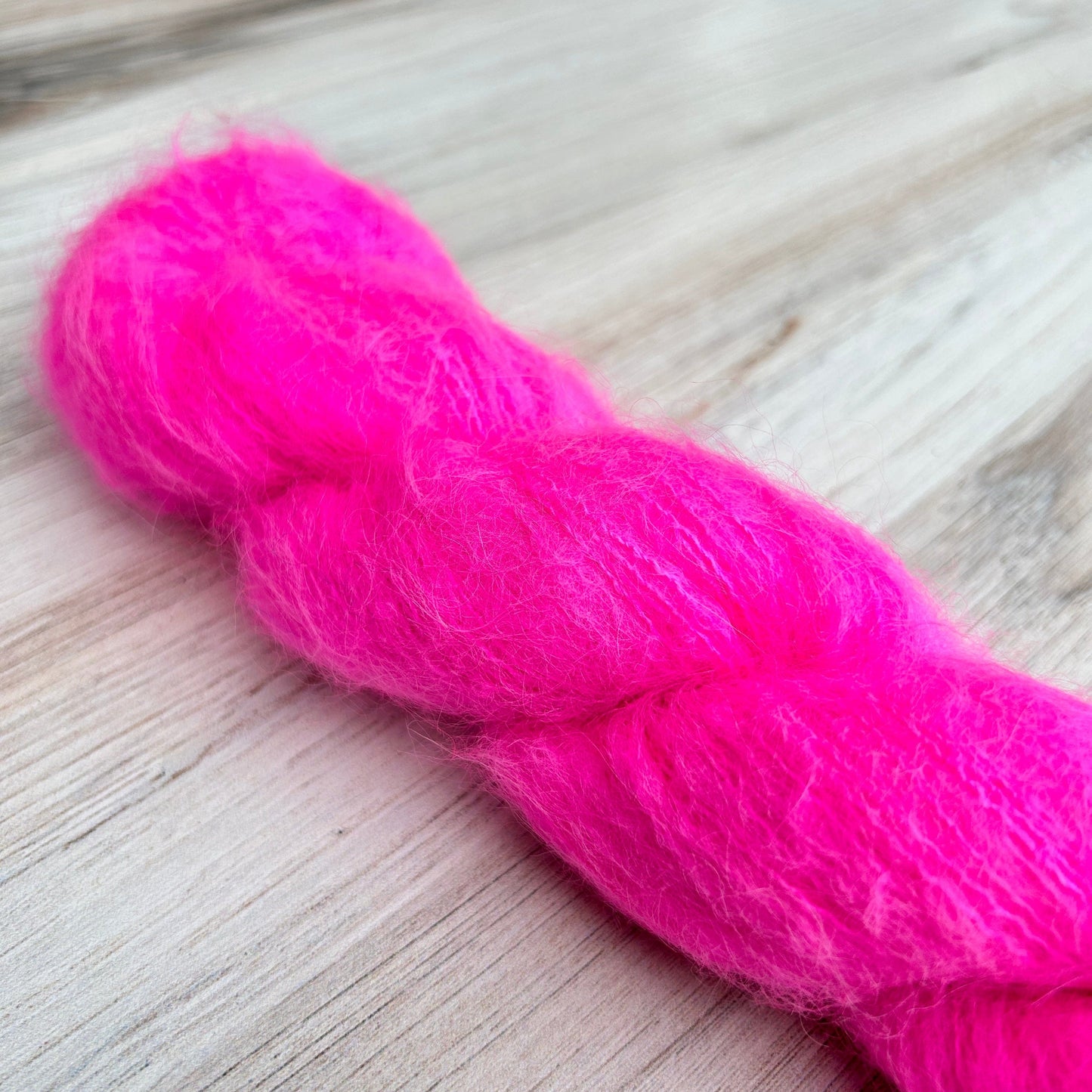 Perfect Pink Suri Silk Hand-dyed Yarn Fiber-Macgyver