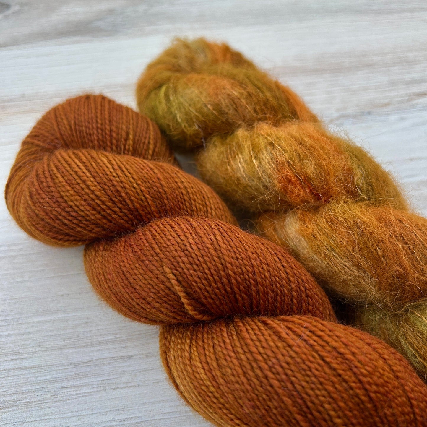 Roasted Pecan + Forest Floor Lento Sweater Bundle Hand-dyed Fiber-Macgyver