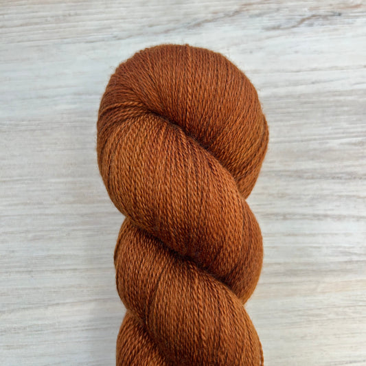 Roasted Pecan Merino Silk Lace Hand-dyed Fiber-Macgyver