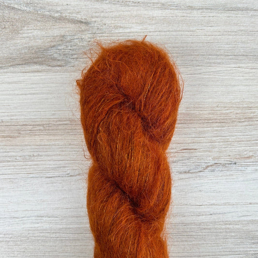 Roasted Pecan Suri Silk Hand-dyed Yarn Fiber-Macgyver