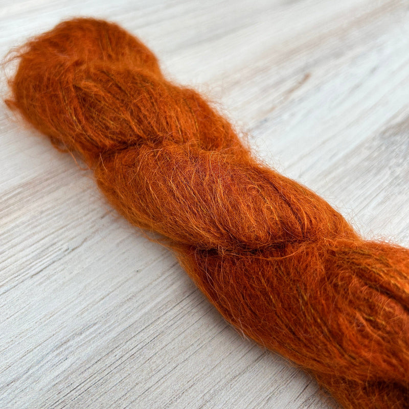 Roasted Pecan Suri Silk Hand-dyed Yarn Fiber-Macgyver