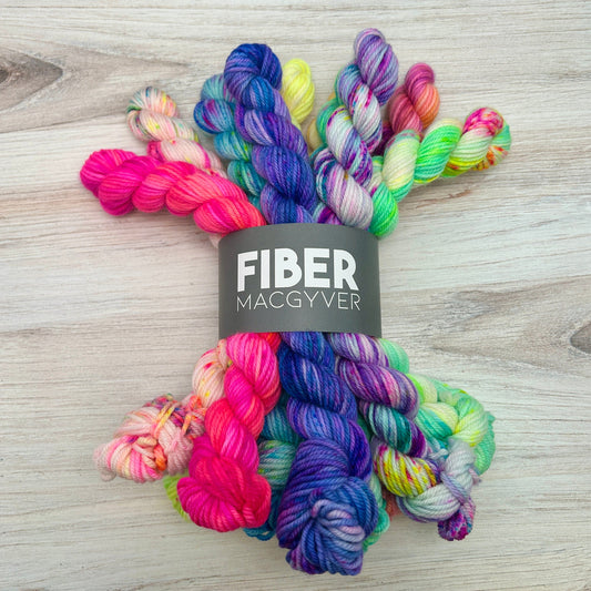 Speckled Merino DK Mini Bundle Hand-dyed Fiber-Macgyver