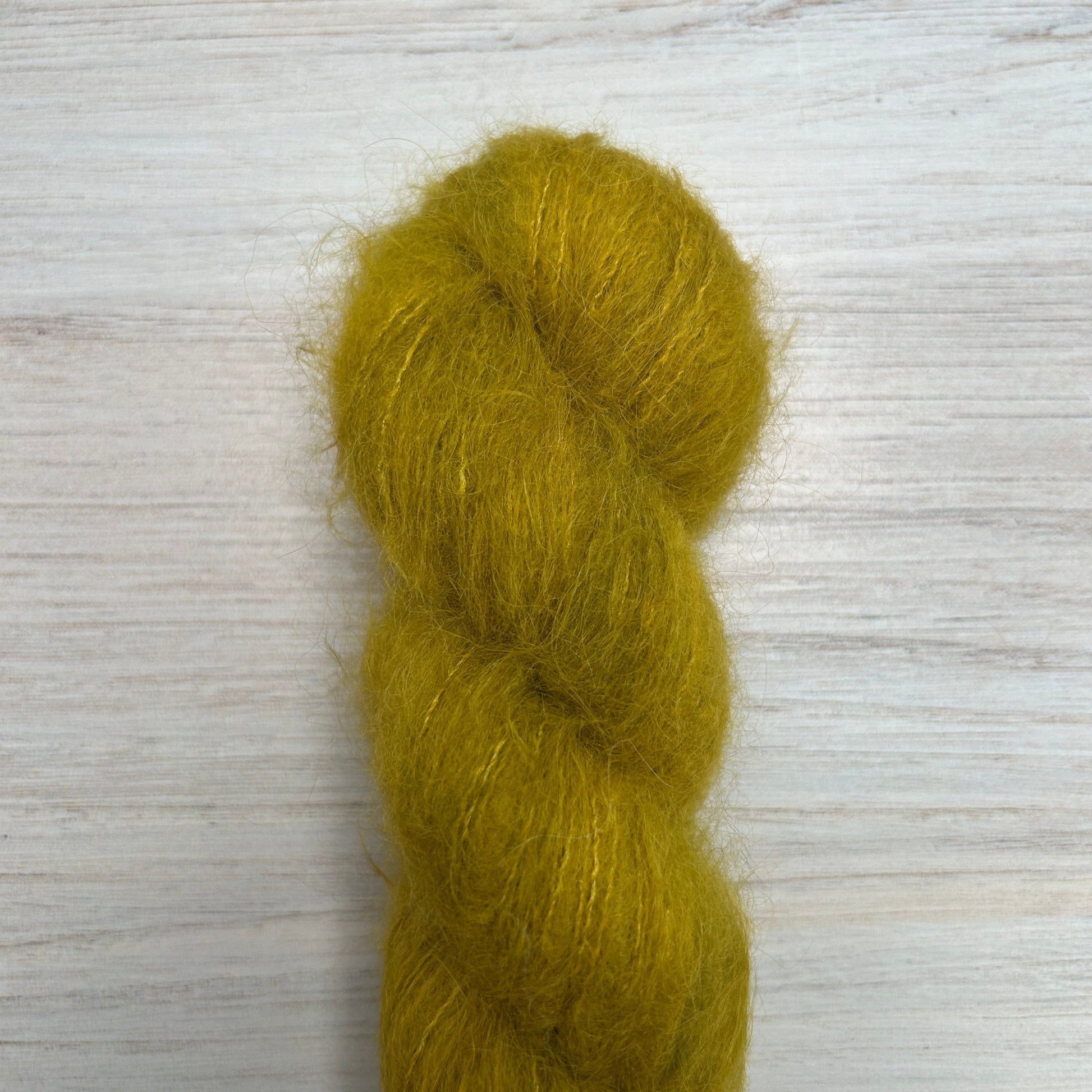 Split Pea Suri Silk Hand-dyed Yarn Fiber-Macgyver