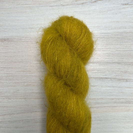 Split Pea Suri Silk Hand-dyed Yarn Fiber-Macgyver
