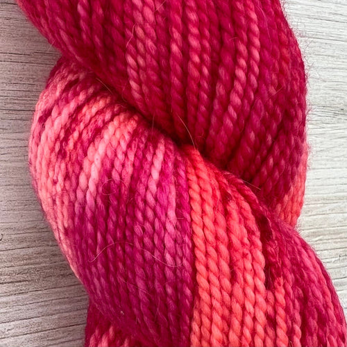 FRUIT PUNCH Merino Alpaca Worsted Hand-dyed Yarn Fiber-Macgyver